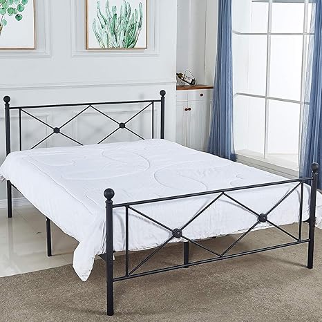 Alooter Queen Bed Frame Platform Metal Bed Frame Foundation Queen