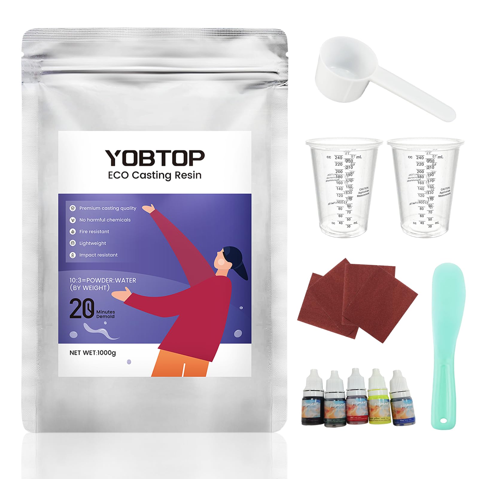 YOBTOP Eco Resin Casting Powder kit