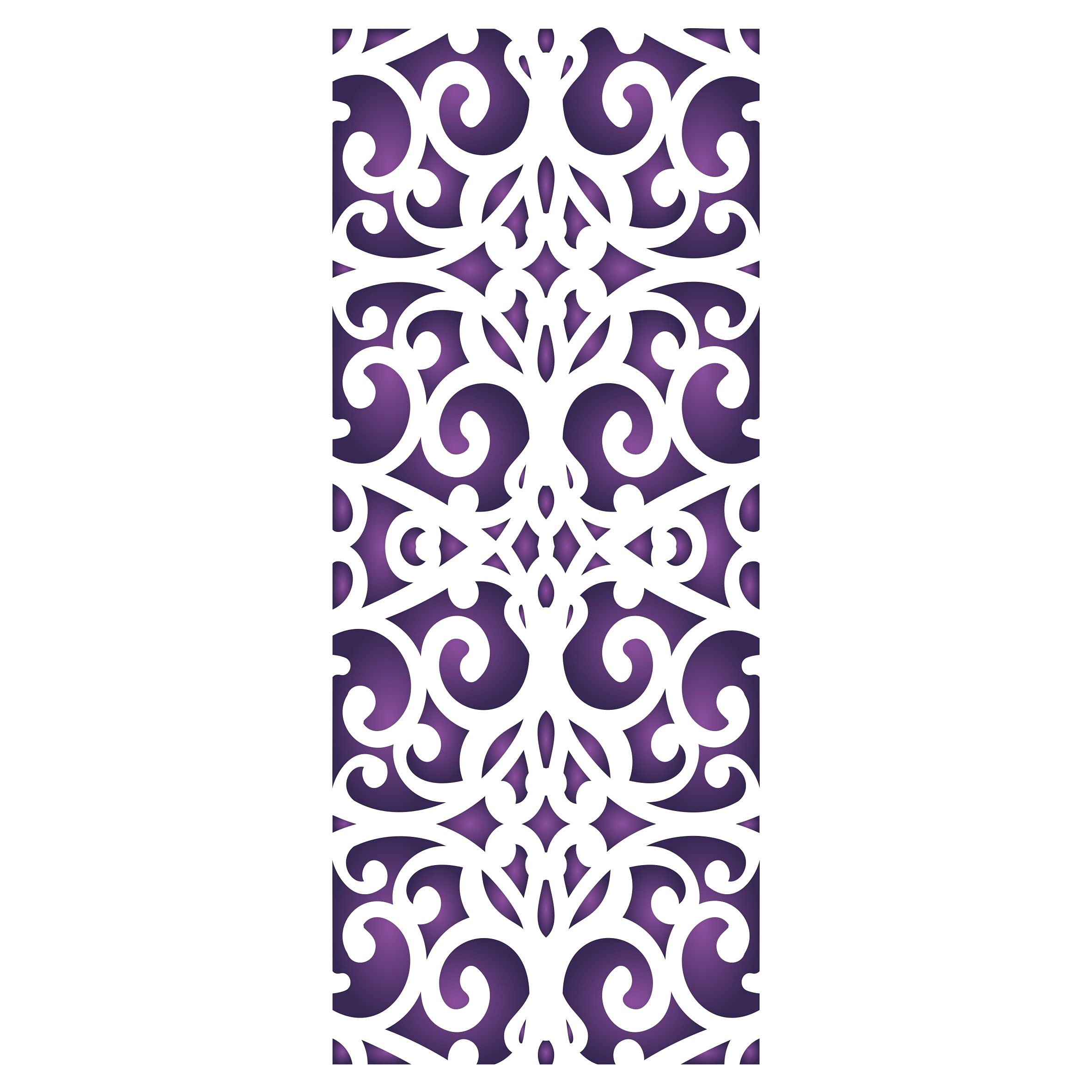 Slimline Panel Stencil, 10 x 23 cm - Screen Panel Card Making Slimline Dies Stencils for Cards Template
