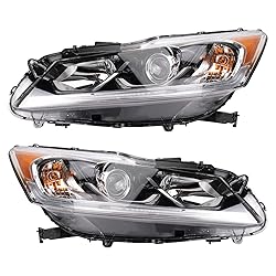 TRQ Driver & Passenger Side Headlight Assembly Set