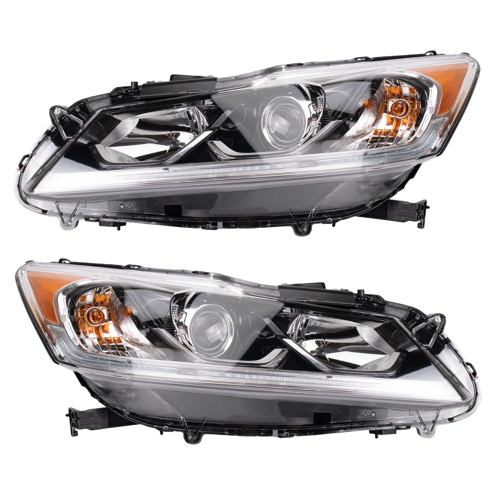 TRQ Driver & Passenger Side Headlight Assembly Set