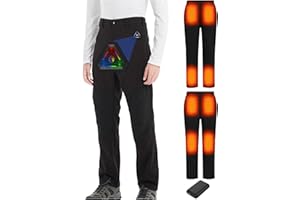 CYCYHEAT Women Heated Pants, Snow Ski Waterproof Softshell Snowboard Heating Pants, Upgraded 20000mAh 7.4V Battery