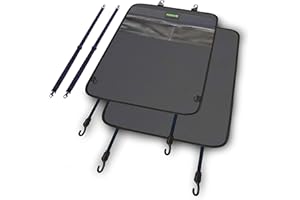 DRIVE AUTO PRODUCTS - 2 Pack Car Seat Back Protectors, Reversible Kick Mats - Gray