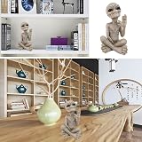 Alien Statue Resin Desk Garden Ornament 6x6x11 cm Indoor Outdoor Decoration view 7