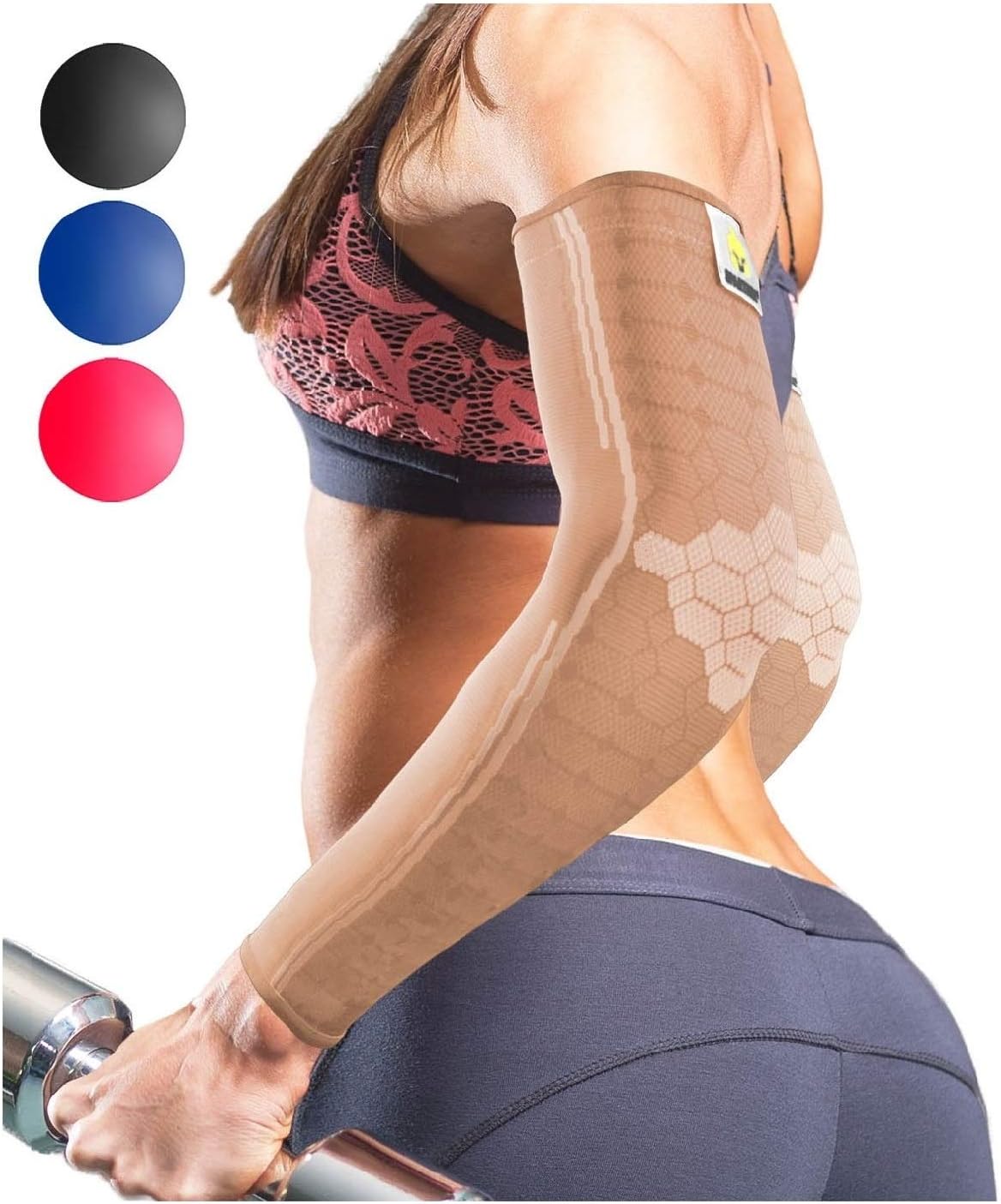 Sparthos Arm Compression Sleeves - Aid in Recovery and Support Active Lifestyle - Innovative Breathable Elastic Blend: Sports & Outdoors