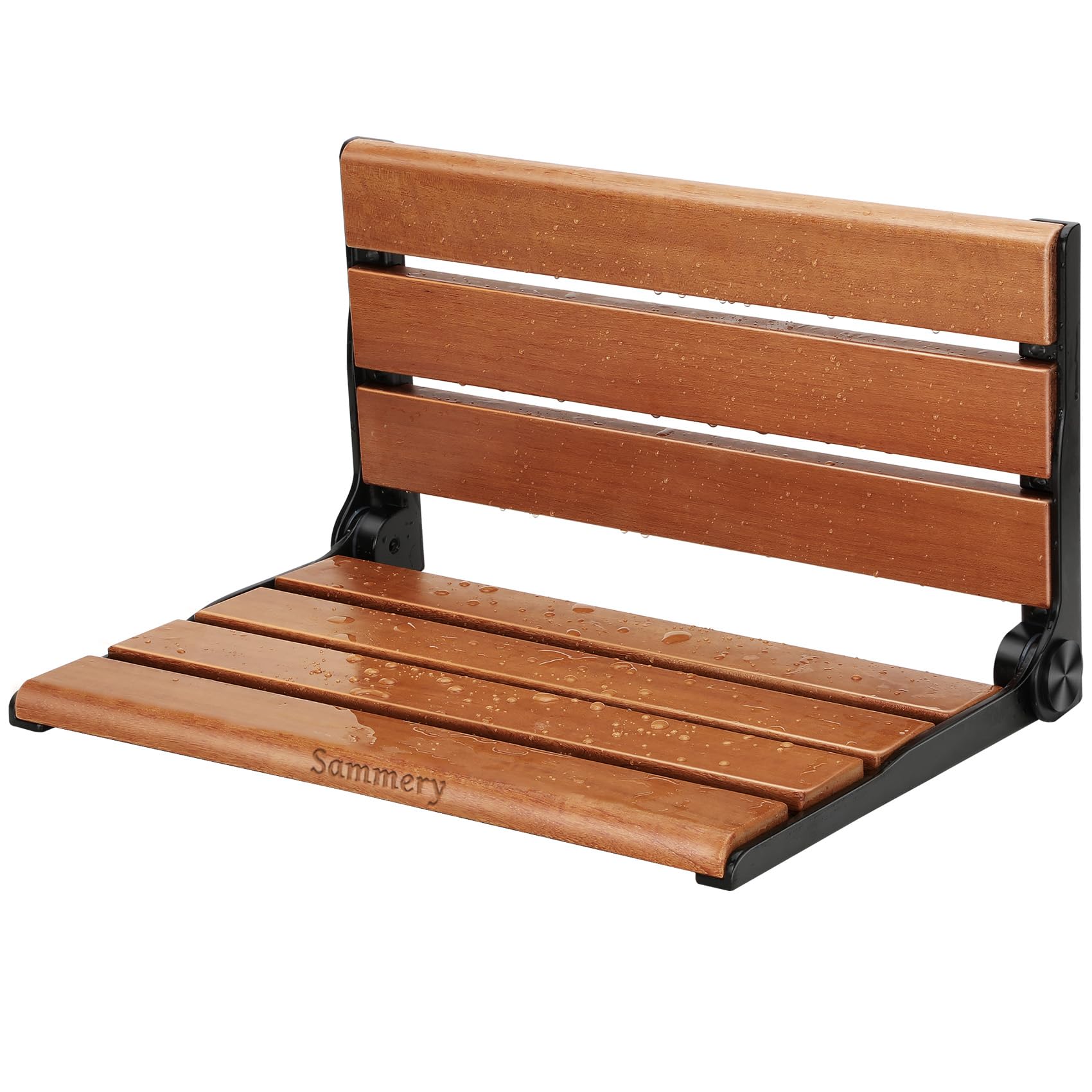 Photo 1 of 18" Wall Mounted Shower Seat, Shower Bench Wall Mount for Inside Shower, Fold Down Shower Seat, Shower Seats for Adults