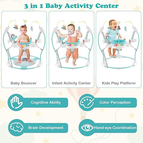HONEY JOY Baby Bouncer Activity Center, Infant Jumper and Table w