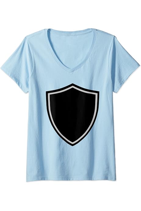 Amazon.com: Black Shield White Border T-Shirt : Clothing, Shoes 