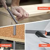 Preciva 3-in-1 Wood Rasp File Set 200mm Flat Half-Round Round High Carbon Steel view 5
