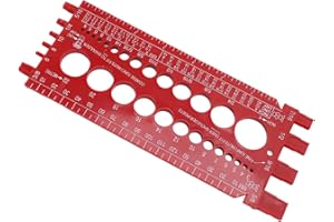Nut Thread Gauge, 28 Metric and Standard Sizes and Nut Identifier, Screw Size Checker with Inch and Centimeter Ruler, for Mec
