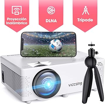 2019 Versión】 VicTsing Proyector Portatil, Inalámbrico WiFi para ...