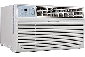 Keystone 10,000 BTU 115V Wall Mounted Air Conditioner & Dehumidifier with Remote Control - Quiet Wall AC Unit for Bedroom, Bathroom, Nursery, Small & Medium Sized Rooms up to 450 Sq.Ft.