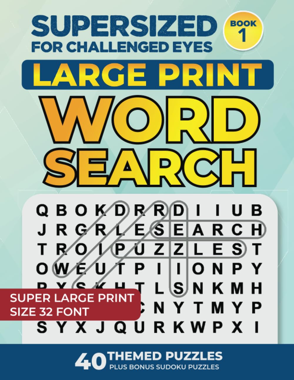 Mua SUPERSIZED FOR CHALLENGED EYES Large Print Word Search Puzzles for