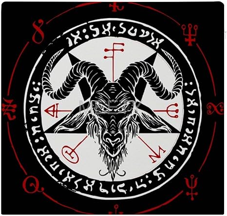 Amazon Co Jp 悪魔バフォメット悪魔のヤギの頭 家庭用キッチンレストラン事務室38x35x3cmソフト滑り止め角椅子クッション ホーム キッチン