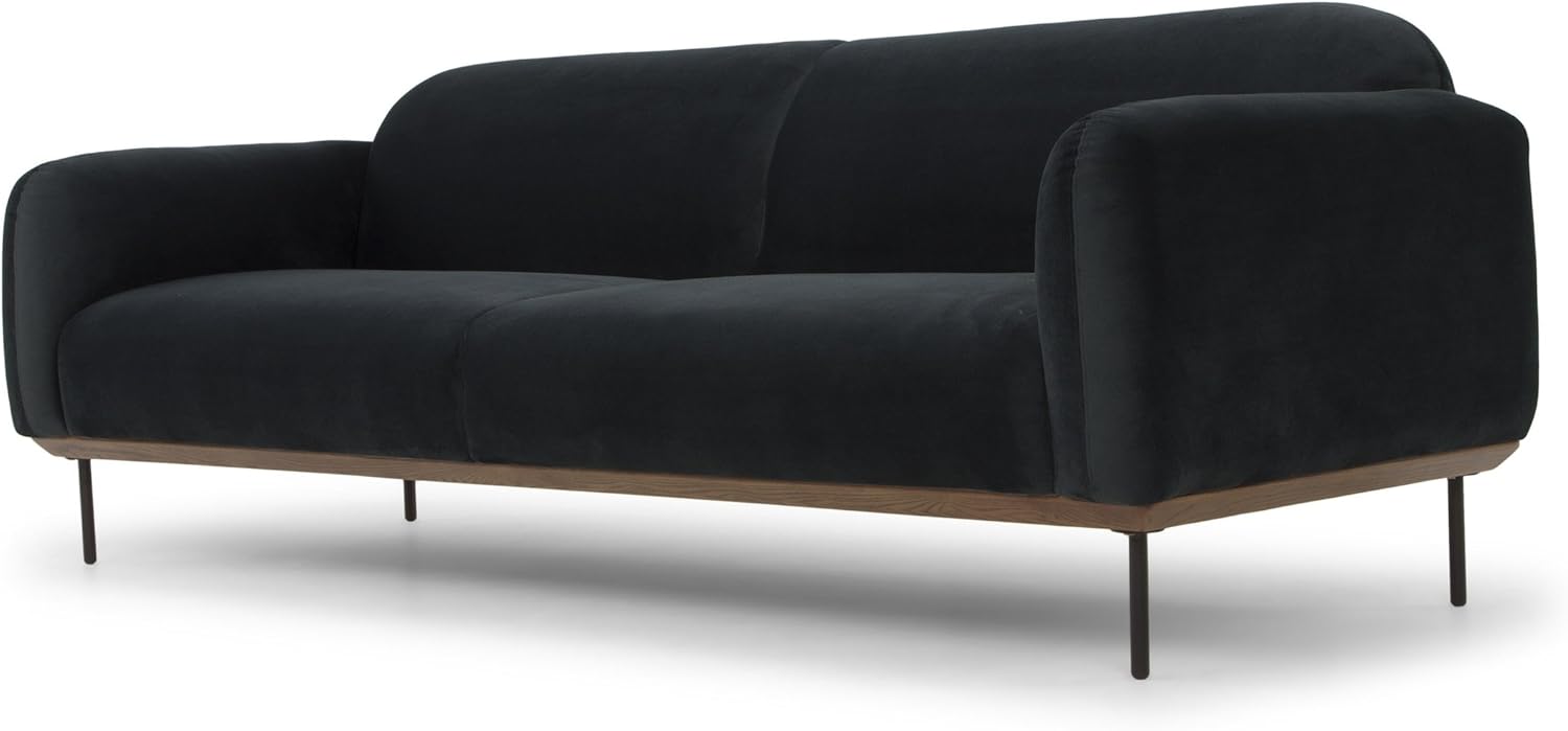 Amazon Com Nuevo Benson Benson Triple Seat Sofa In Brass And Gray