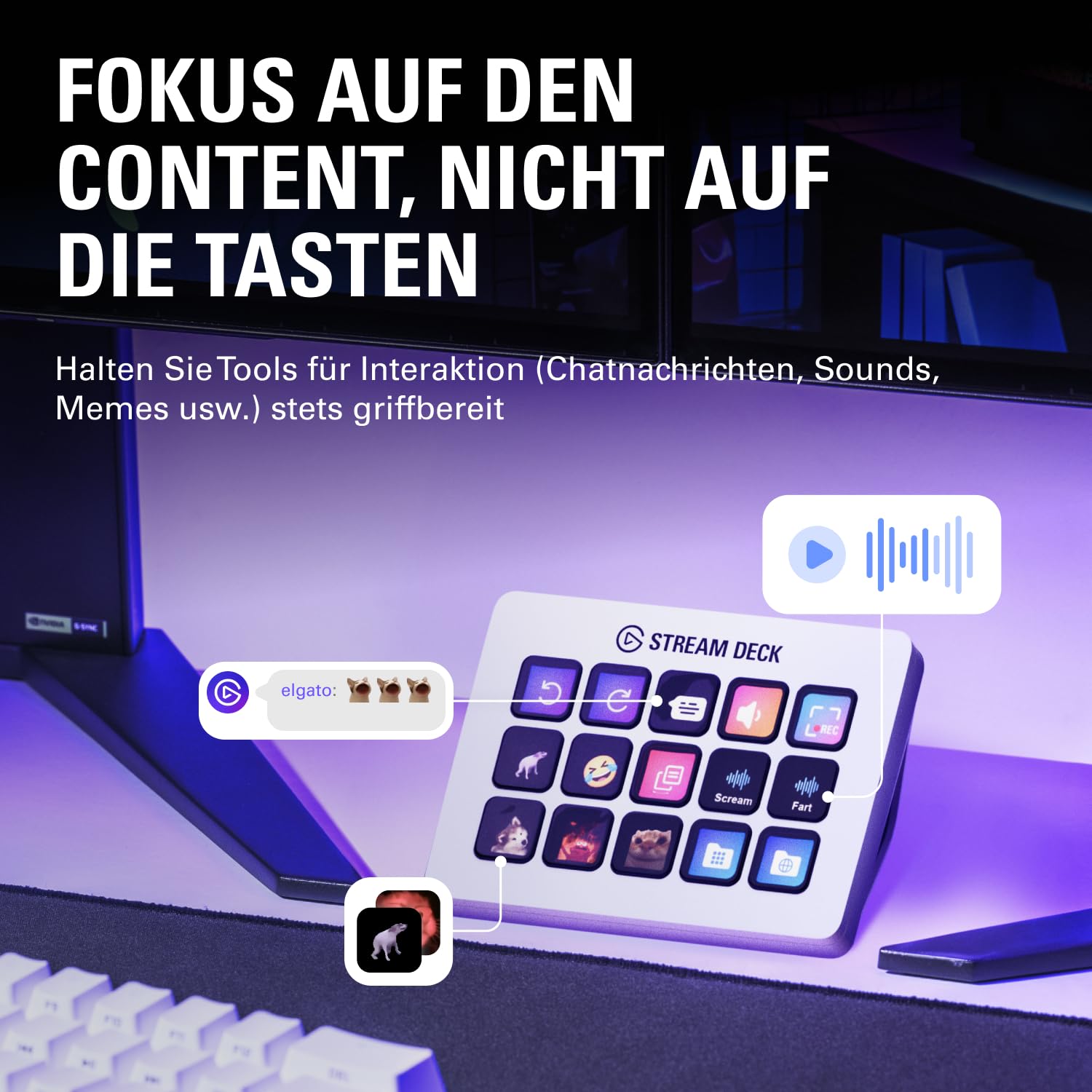 Elgato Stream Deck MK.2 White – Studio-Controller, 15 Makrotasten, auslösen von Aktion in Apps und Software wie OBS, Twitch, YouTube und anderen, für Mac und PC 7