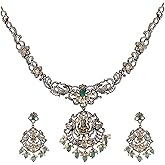 TARINIKA Atreyi Nakshatra CZ Short Necklace Set - Indian Jewelry Sets for Women | Perfect for Ethnic Occasions | Traditional Indian necklace | 1 Year Warranty*
