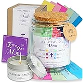 Bible Verse Jar for Mom, 108 Color-Coded Encouraging Scriptures, Inspirational Christian Gift for Mom, Heartfelt Birthday Valentine's Day Present for Women, Christian Religious Encouragement Gifts