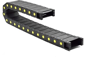 AKZYTUE Plastic Drag Chain Cable Carrier Closed Type with End Connectors R150 25 x 77mm L1000mm for Electrical CNC Router Machines