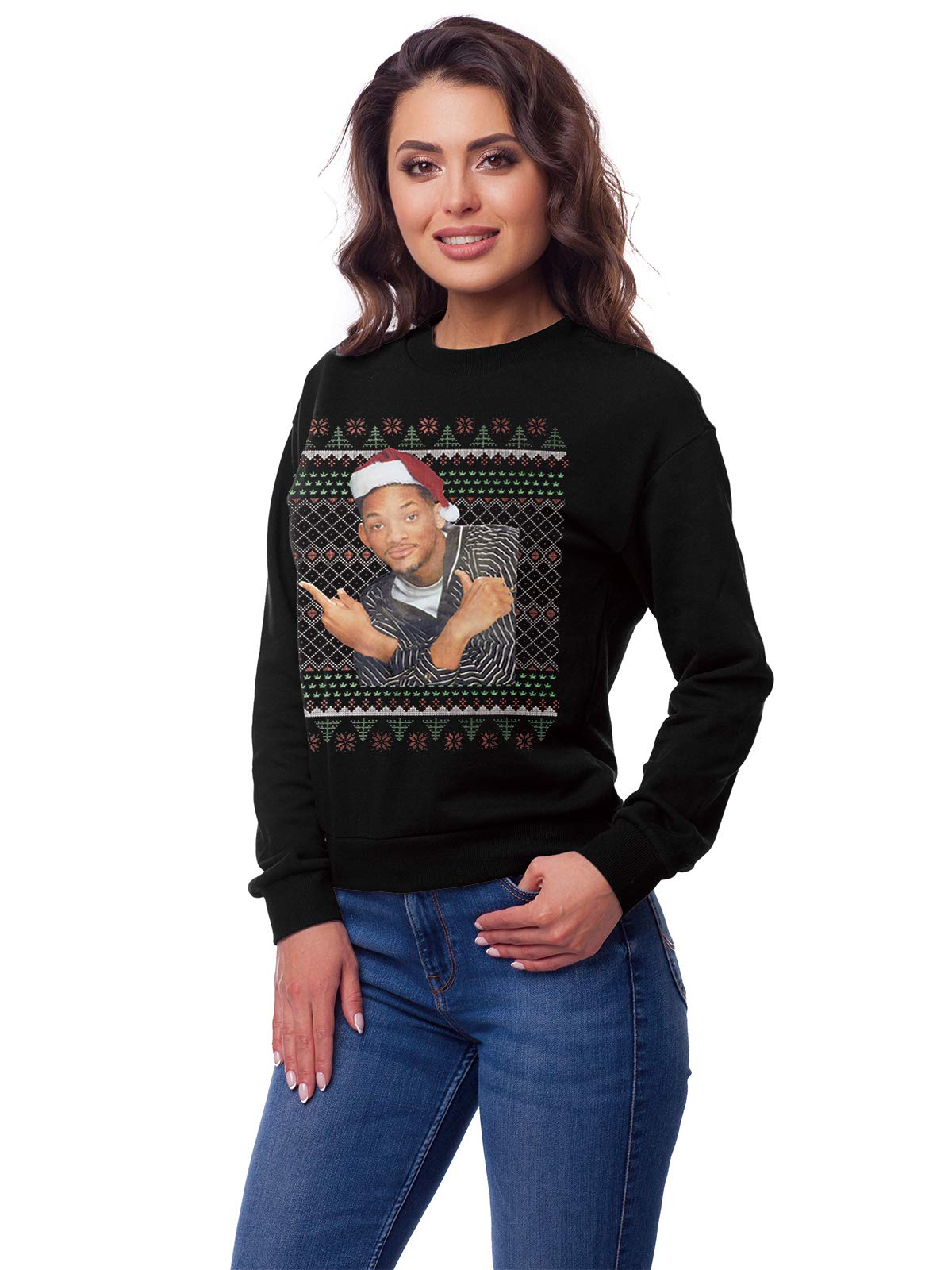 Pemela Youth Boys Ugly Christmas Sweatshirt Comfy Fleece Sweater Long Sleeve Crewneck Casual Pullover Streetwear Jumpers for Xmas Party Black L