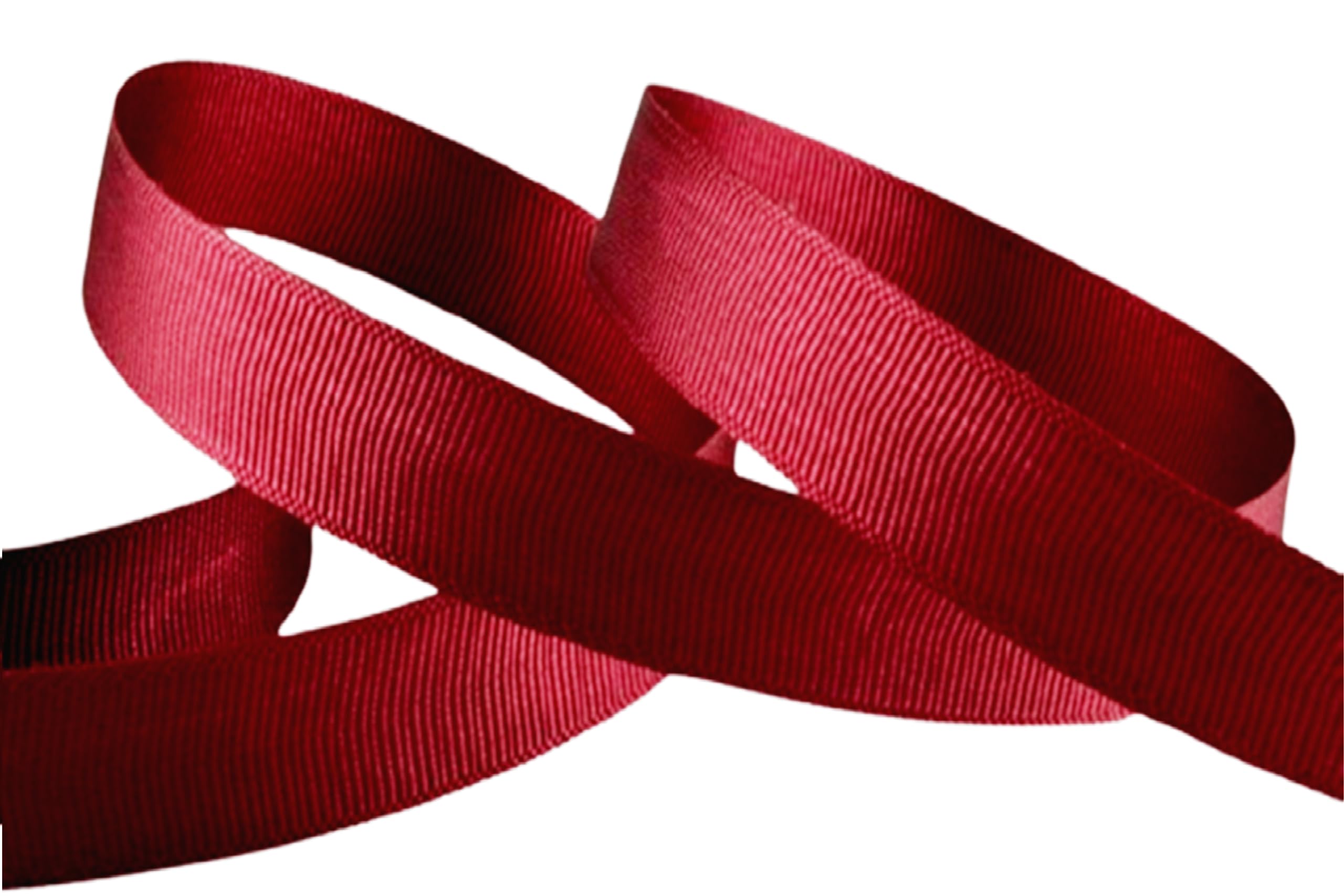 Grosgrain Ribbon - 23 Meters / 25 Yards Rolls for Gifts Wrap Sew Party Decorations Events Wedding Christmas Crafts Bows DIY Bouquets Cake Double Sided Many Colours (20mm, Maroon)