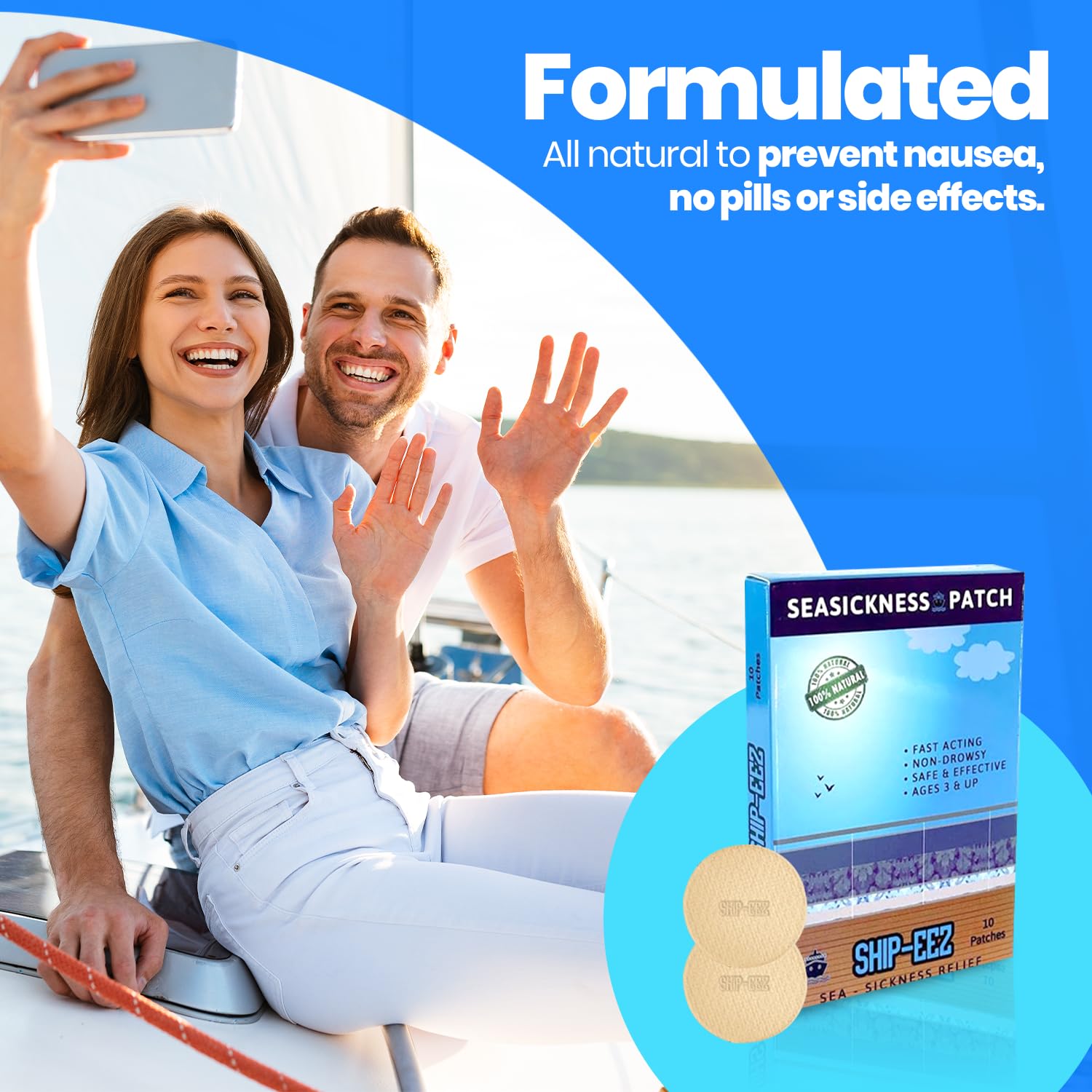 Ship-EEZ Sea Sickness Patch for Cruisers