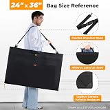 Nicpro Lightweight Art Portfolio Bag 24 x 36 Black Canvas With Straps view 2