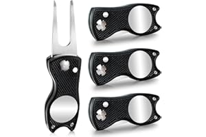 TAIKULA Foldable Golf Divot Repair Tool Golf Divot Tool with Magnetic Button Ball Marker Divot Tool and Ball Marker for Golfers