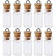 10 Mini Glass Bottles with Cork Lids, 3ml - Spell Jars & Tiny Wishing Bottles for DIY Crafts & Decoration