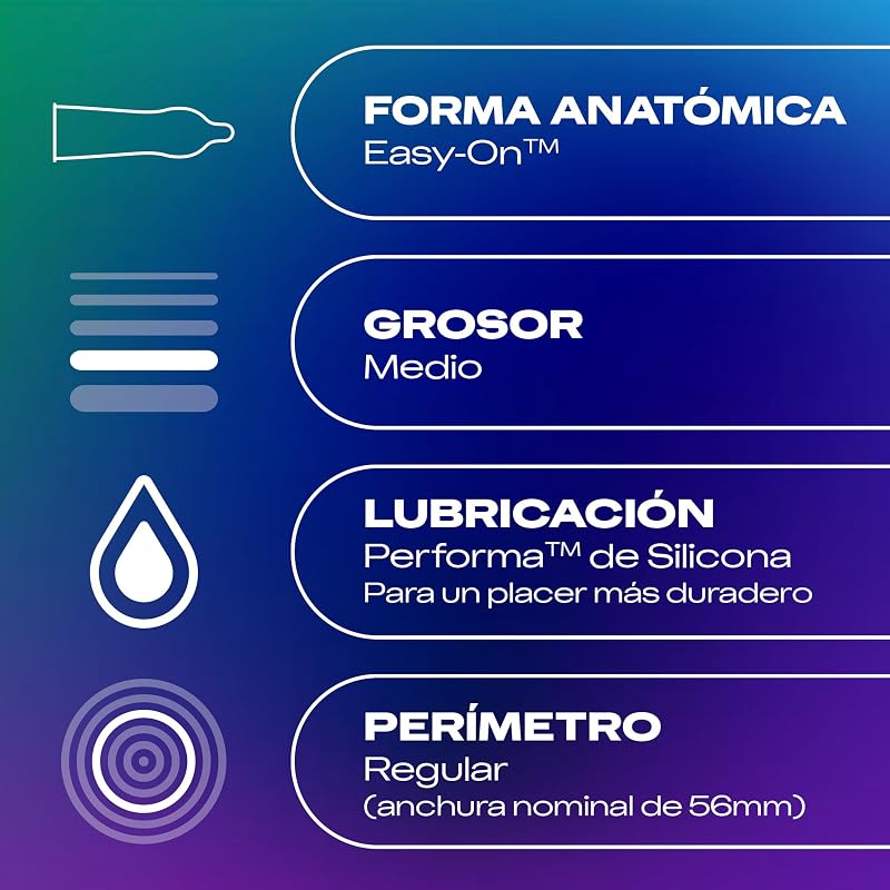 Pacote de preservativos durex prazer prolongado, para prazer mais duradouro, 96 preservativos