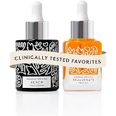 Naked &amp; Thriving The Night Set | Renew Resurfacing Night Serum (30 mL) + Rejuvenate Restorative Face Oil (35 mL) with Hyaluronic Acid, Argan &amp; Sea Buckthorn Oils and Fruit AHAs (Set of 2)