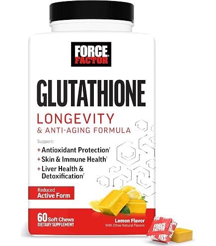 Force Factor Glutathione Supplement, 500mg Reduced Glutathione