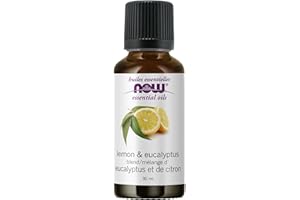 NOW Essential Oils, Lemon & Eucalyptus Oil Blend, Invigorating Aromatherapy Scent, Blend of Pure Lemon Oil and Pure Eucalyptu