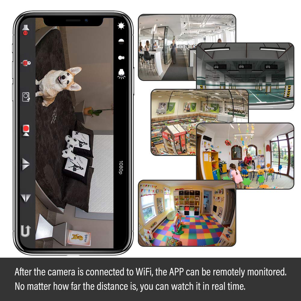 Veroyi Mini Hidden Spy Camera Full HD 1080P WiFi Wireless Remote Security Camera Nanny Cam Home Surveillance Camera