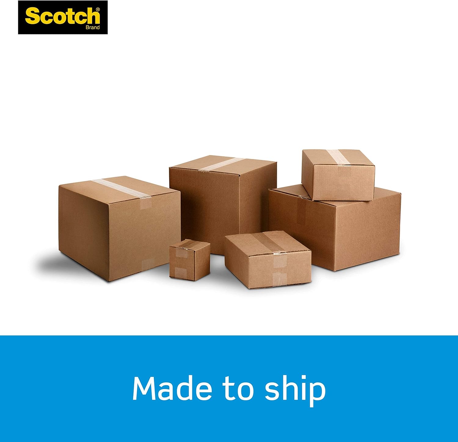 Scotch Heavy Duty Shipping Packaging Tape, 1.88" x 54.6 Yards, 3" Core, Clear, Great for Packing, Shipping & Moving, 6 Rolls (3850-6) : Packing Tape : Office Products