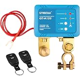 QTEATAK 12V 120A Remote Battery Disconnect Switch | Anti-Theft, Battery Leakage Protection, Car Battery Shut Off Switch for Auto,Vehicle, RV, ATV,Truck, Boat
