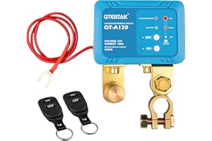QTEATAK Remote Battery Disconnect Switch - Anti-Theft, Battery Leakage Protection, 12V 120A, Car Battery Shut Off Switch for Auto,Vehicle, RV, ATV,Truck, Boat