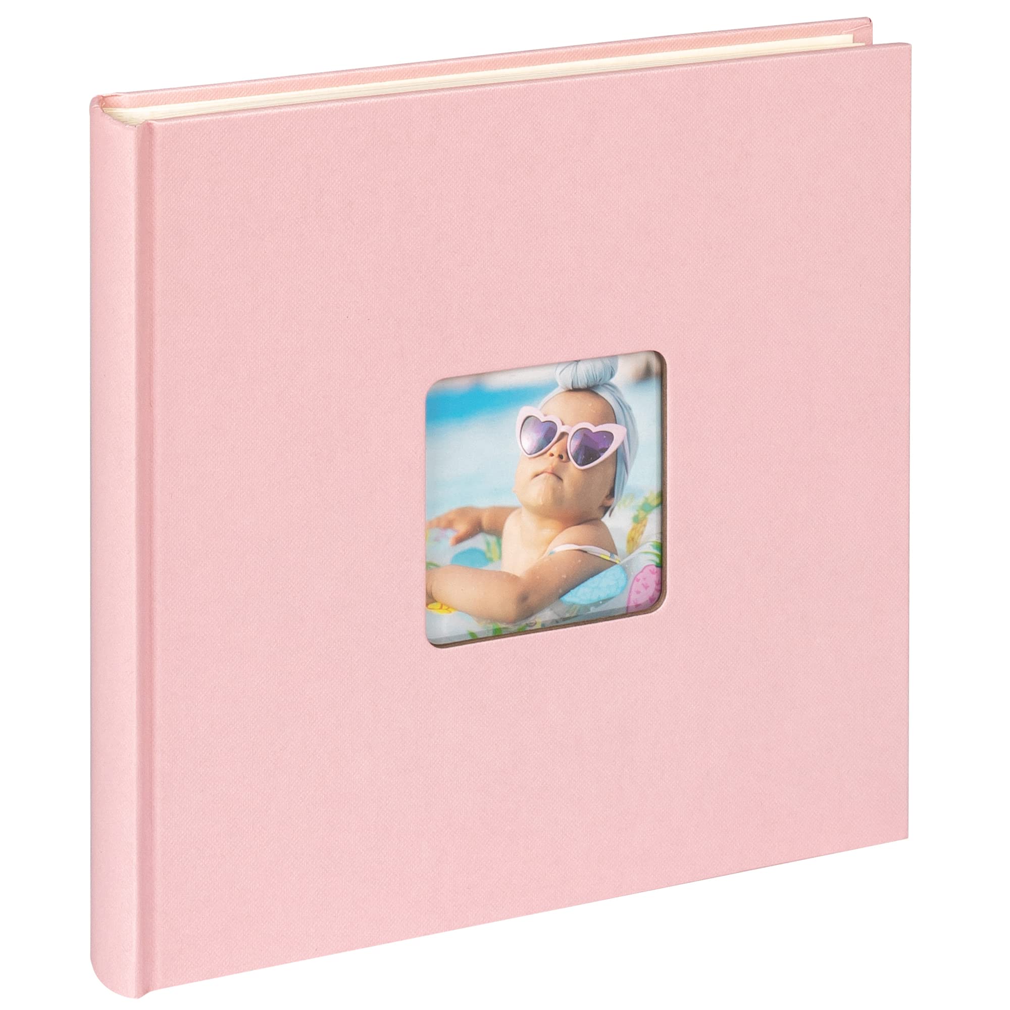 walther design Fun FA-205-BR Photo Album with Cover Cut-Out, 26 x 25 cm, Pink