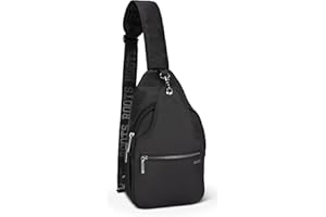 ROOTS Sling Bag – 3 Zippered Compartments, Anti-Theft and Multi Wear Strap, RFID Blocking Pocket, Made from Recycled Fabric