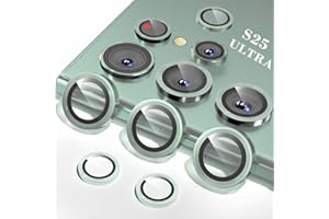SAE&SVNG Crazylens for Samsung Galaxy S25 Ultra Camera Lens Protector, Tempered Glass Aluminum Edging, S25 Ultra Accessories, Anti-Scratch Decorative Camera Lens Protector for Galaxy S25 Ultra