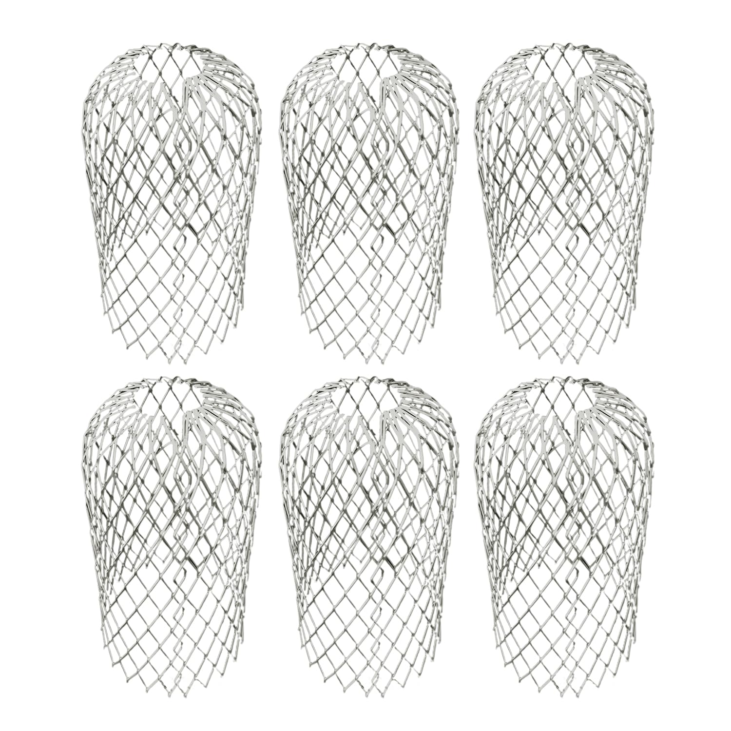 6-Piece Drainage Ditch Protection Device, Metal Aluminum Drainage Ditch Leaf Filter Screen, Expandable Drainage Pipe Protection Device Installed on Moss, Silt, and Debris Protection Device