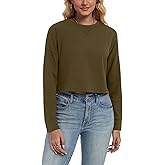 JINKESI Women Long Sleeve Crewneck Cropped