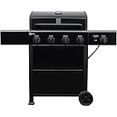 Kenmore 4-Burner Gas Grill with Side Burner, Outdoor BBQ Grill, Propane Gas Grill, Cast Iron Cooking Grates, Electronic Ignit
