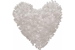 Yowamho 3000Pcs Beads Fuse Beads - 5mm Transparent Melting Beads for Crafts, Hama Beads Bulk Refill Kit.