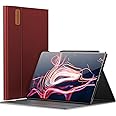 INFILAND Galaxy Tab S10 Ultra/S9 Ultra/S8 Ultra 14.6 Inch Case, Multi-Angle Stand Cover Compatible with Samsung Galaxy Tab S10 Ultra/S9 Ultra/S8 Ultra Tablet [Auto Wake/Sleep], Dark Red