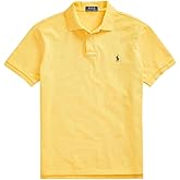 POLO RALPH LAUREN Men's Classic Fit Mesh Pony Logo Polo Shirt (L, ChromeYellow)