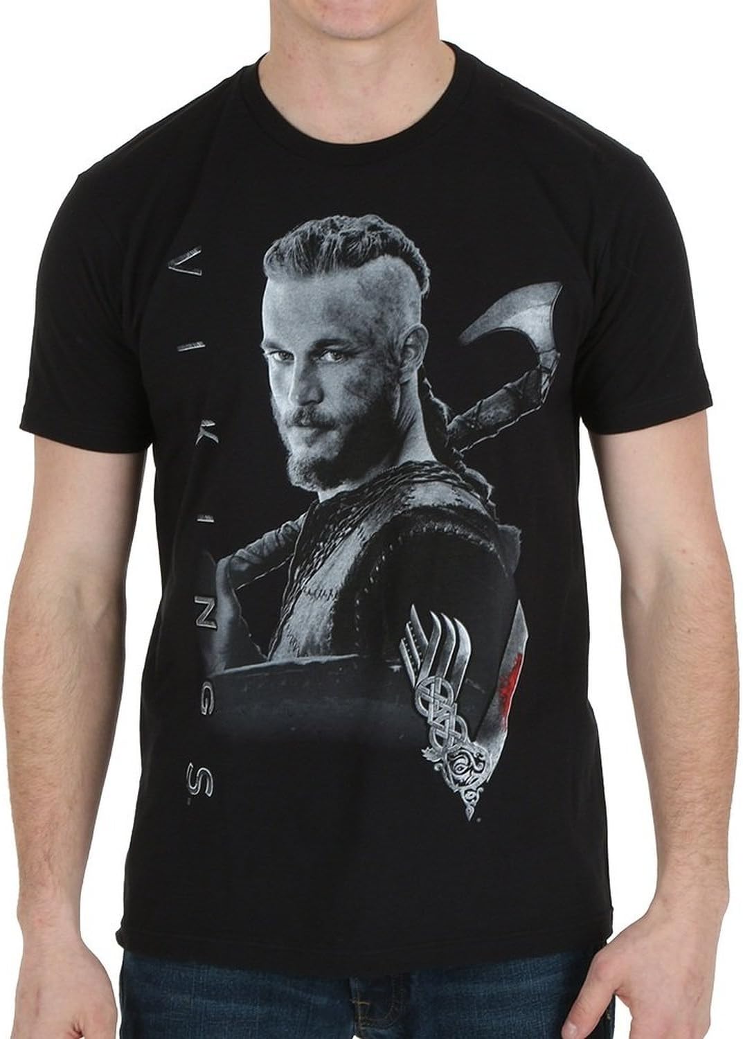 Vikings Ragnar Lothbrok T-shirt Black Small