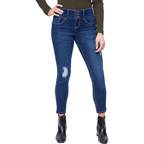 Buffalo David Bitton Pantaloni Skinny Donna Hanna - Vita Alta, Morbidi E Elasticizzati, Cotone E Tencel, Colore Unico