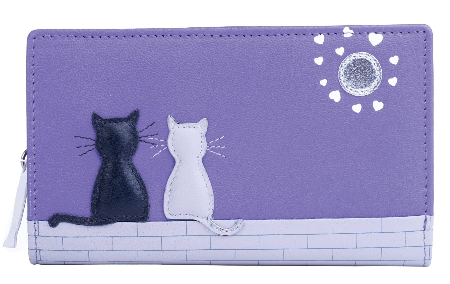 Mala Leather Midnight Collection Leather Purse RFID Blocking 3534_35 Purple