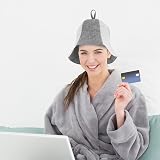 MAGICLULU 2-Pack Sauna Hat Wool Felt Unisex Heat Protective Cap view 3